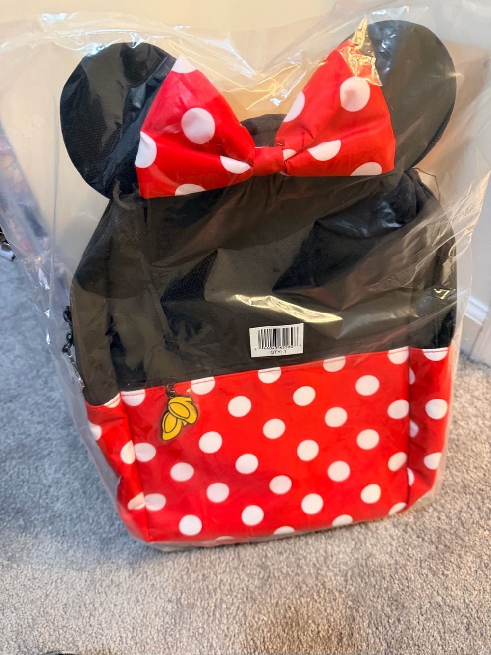 Disney Minnie Mouse Polka Dot Backpack - Red, White & Black